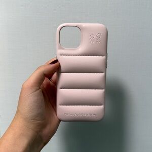 Urban sophistication pink puffer phone case size iPhone 14/13